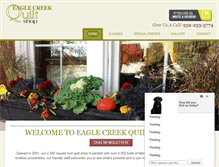 Tablet Screenshot of eaglecreekquiltshop.com